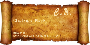 Chalupa Márk névjegykártya